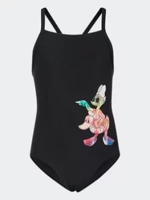 Boys, adidas X Daisy Duck Swimsuit, Black, Size 5-6 Years