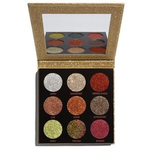 Revolution Pressed Glitter Eyeshadow Palette Midas Touch