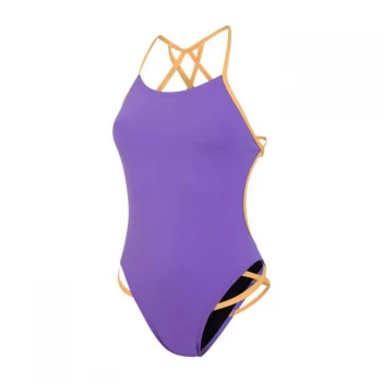 Speedo Tieback Swimsuit Ladies - Violet/Mango