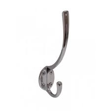 Oval Coat Hooks in Brass or Chromium Plated