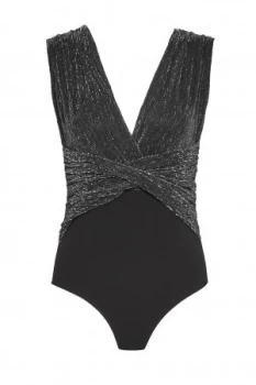 French Connection Marcelle Shimmer Jersey Body Black