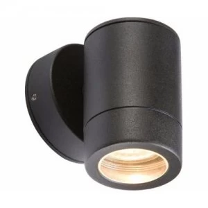 KnightsBridge Fixed IP65 Aluminium Black Indoor Outdoor Single Wall Light