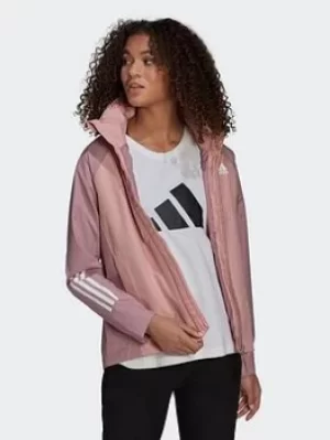 adidas Bsc 3-stripes Rain.rdy Jacket, Purple Size M Women