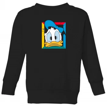 Disney Donald Face Kids Sweatshirt - Black - 9-10 Years