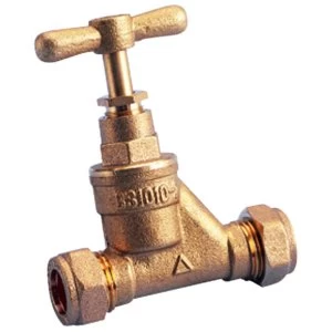 Wickes Brass Compression Stop Cock - 15mm