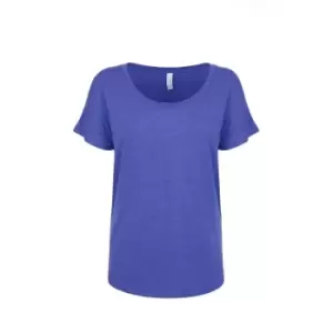 Next Level Womens/Ladies Tri-Blend Dolman T-Shirt (L) (Vintage Royal Blue)