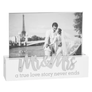 Loving Script Photo Frame Mr & Mrs