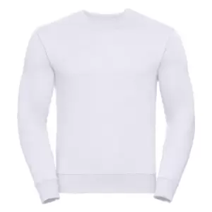 Russell Mens Authentic Sweatshirt (Slimmer Cut) (XS) (White)