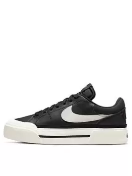 Nike Court Legacy Lift - Black/White, Size 4, Women