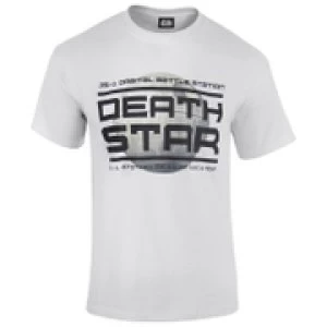 Star Wars Rogue One Mens Death Star Logo T-Shirt - White - XL