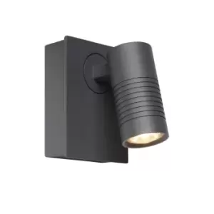 Bran Modern Wall Spotlight Outdoor - LED Dim. - 1x7W 2700K - IP54 - Anthracite