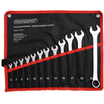 Monzana - 25 pcs Open-ended Spanner and Ring Spanner Set - 6-32mm - Tool Steel 4