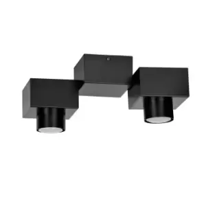 Emibig Optix Black Surface Mounted Downlight 2x GU10