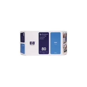 HP 80 Cyan Ink Cartridge 350ml