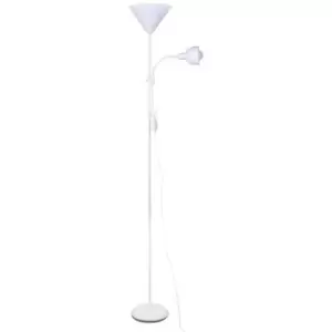 Cristal Record Lighting - Cristal Lisa Floor Lamp 1xE27 with Reading Light 1xE14 White