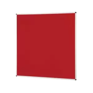 Metroplan Aluminium Framed Felt Noticeboard 1200 x 1200mm, red