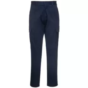 Portwest Mens Stretch Slim Cargo Trousers (40R) (Dark Navy)