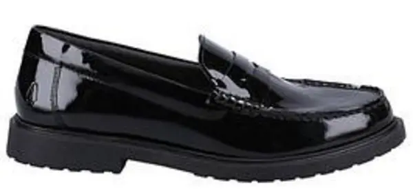 Hush Puppies Verity Patent Slip On Black Loafer