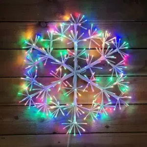 Premier - Starburst Snowflake with 240 Multi Coloured LEDs Christmas Light - 60cm