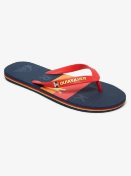 Molokai Word Block - Flip-Flops For Him - Red - Quiksilver