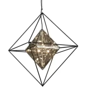 Epic 6 Light Pendant Forged Iron, Glass