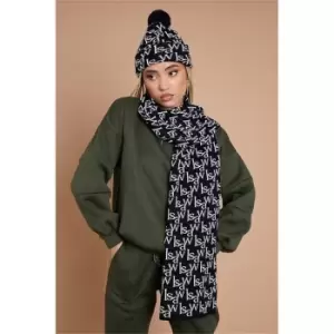 I Saw It First Black Isaw Branded Scarf - Black