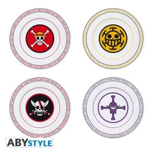 One Piece - Emblems Set Of 4 Plates