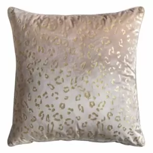 Crossland Grove Mini Leopard Print Cushion Gold 550x550mm