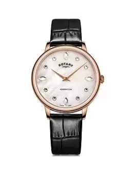 Rotary Kensington Black Ladies Watch, Black, Women