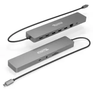 Plugable Technologies 11-in-1 USB-C Hub 100W Pass-through Dual Monitor with 4K 60Hz HDMI