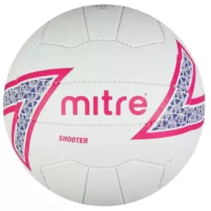 Mitre - Shooter Netball White/Pink/Purple/Black 5 - White/Pink/Purple/Black