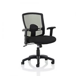 Task Office Chair Portland Black Mesh with Height Adjustable and Folding Arms