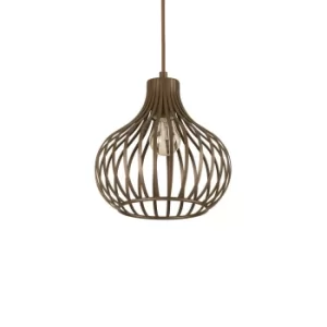 Onion 1 Light Ceiling Pendant Brown