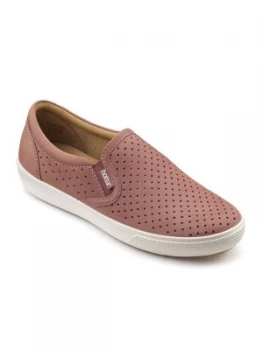 Hotter Daisy Casual Slip on Shoes Salmon