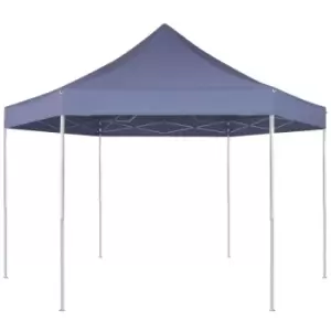 VidaXL Hexagonal Pop-Up Foldable Marquee Dark Blue 3.6x3.1 m