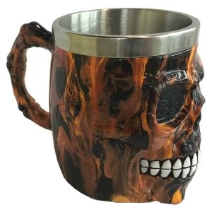 Decorative Brown Marble Effect Skull Tankard