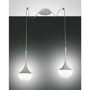 Fabas Luce Lighting - Fabas Luce Apollo Dome Pendant Ceiling Lights White Glass, E27