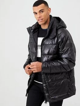 Barbour International Keyes Hooded Quilted Jacket - Black