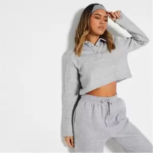 I Saw It First Polo Fleece Sweatshirt - Grey