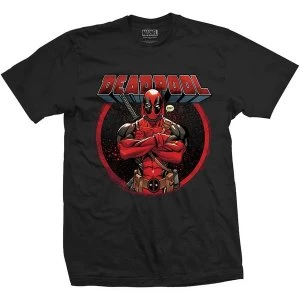 Marvel Comics - Deadpool Crossed Arms Unisex X-Large T-Shirt - Black