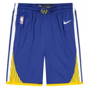 nike NBA GOLDEN STATE WARRIORS DRI-FIT ICON SWINGMAN SHORTS, RUSH Blue/WHITE/AMARILLO/WHITE