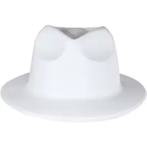 Gangster Classic Hat Fancy Dress (White)