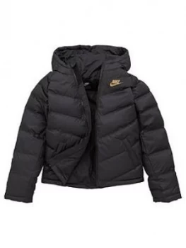 Boys, Nike Unisex NSW Synthetic Fill Jacket - Black/Gold, Size M