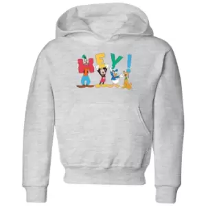 Disney Mickey Mouse Hey! Kids Hoodie - Grey - 9-10 Years