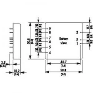 DCDC converter print TracoPower TEN 40 2422 24 Vdc 12 Vdc 1