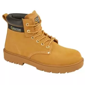 Grafters Mens Leather Safety Boots (9 UK) (Honey) - Honey