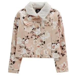 Firetrap Lined Denim Jacket Junior Girls - Blush Floral