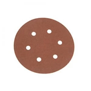 Faithfull FAIAD150120H Hook & Loop Sanding Disc 120G Fine Brown Pack of 25