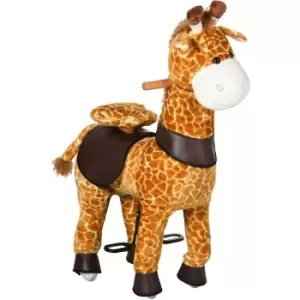 Homcom - Riding Horse for Kids Ride-On Giraffe Rocking Pony for Ages 3-6 Years - Yellow