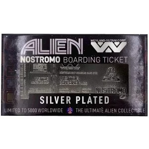 Alien Limited Edition Silver Plated Boarding Ticket